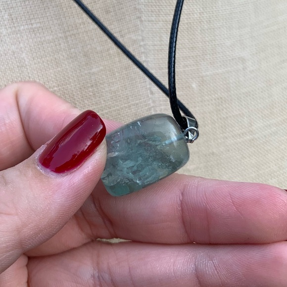 Handmade Funky Genuine Stone Chunk Amulet Necklace - Picture 10 of 16